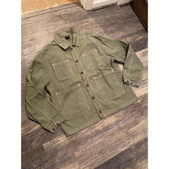 Kith Overdyed Canvas Willoughby Chore Jacket olive - Picture 1 of 7